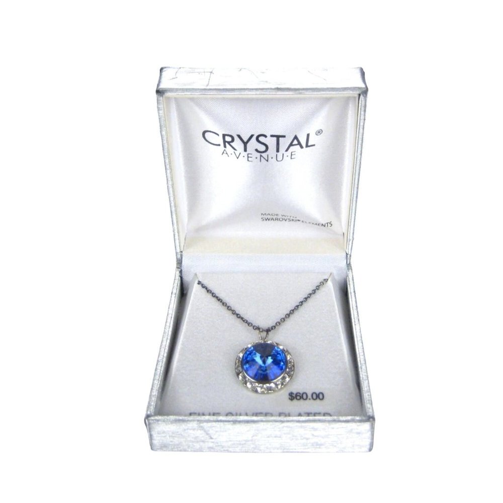 Crystal Avenue Set 3 Necklace Earrings Silverplated Chain 18 In Rhinestones READ
